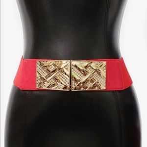 Crimson Red Belt w/ Swarovski Crystals